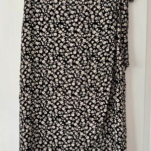 Floral Black and White Women's Skirt